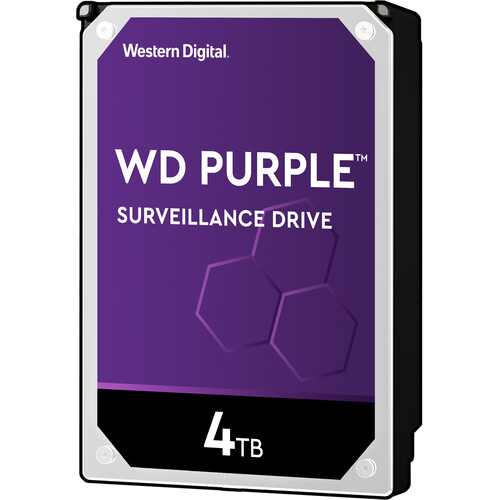 WD 4TB Purple 5400 rpm SATA III 3.5" Internal Surveillance HDD Retail Kit