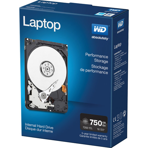 WD 750GB Black 2.5" Laptop Performance Hard Drive