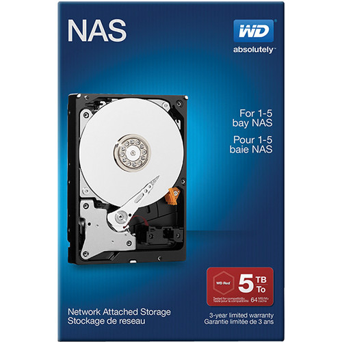 WD 5TB Red 5400 rpm SATA III 3.5" Internal NAS HDD Retail Kit