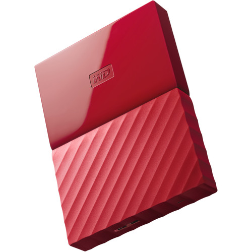 WD 1TB My Passport USB 3.0 Secure Portable Hard Drive (Red)