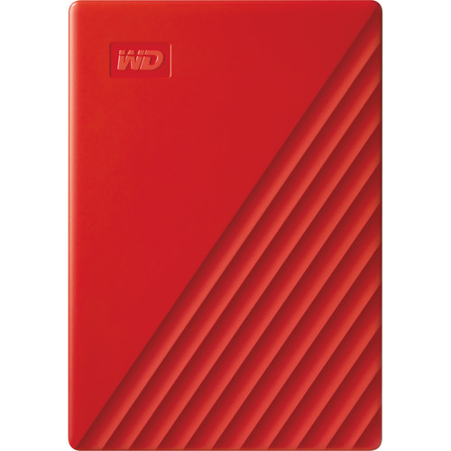 WD 2TB My Passport USB 3.2 Gen 1 External Hard Drive (Red)