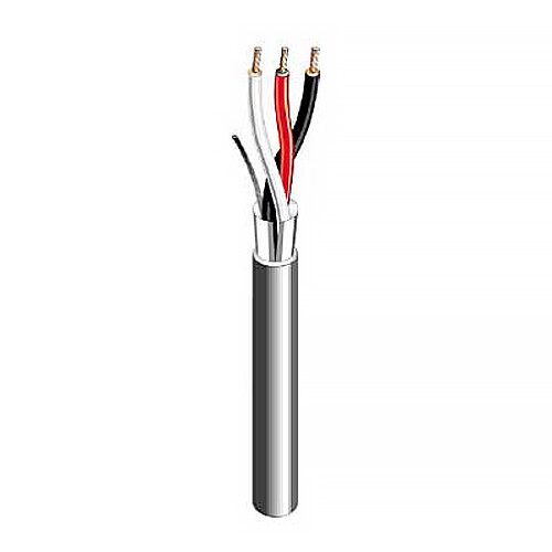 West Penn 25303B 3C 18G Stranded Shielded Plenum Communication Cable (1000', Gray)