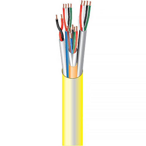 West Penn Plenum-Rated AC251822B Access Control Cable (Yellow, 500')