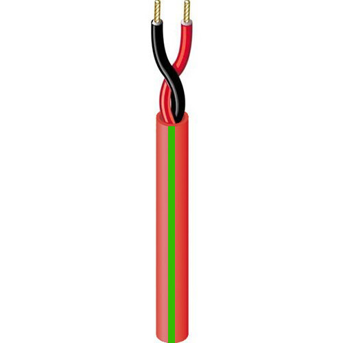 West Penn Single-Pair Unshielded Fire Alarm Cable (1000', Red/Green Stripe)