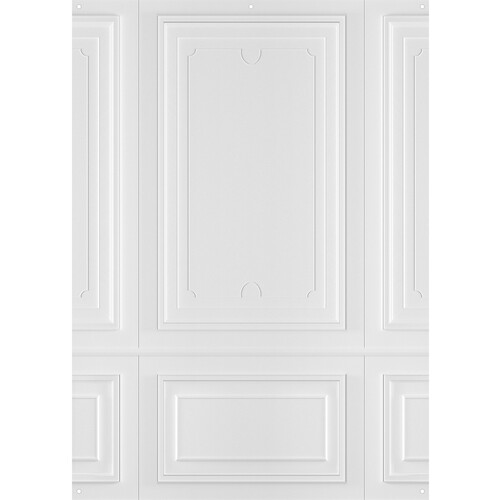 Westcott X-Drop Vinyl Backdrop (Classic Wall Molding, 5 x 7')