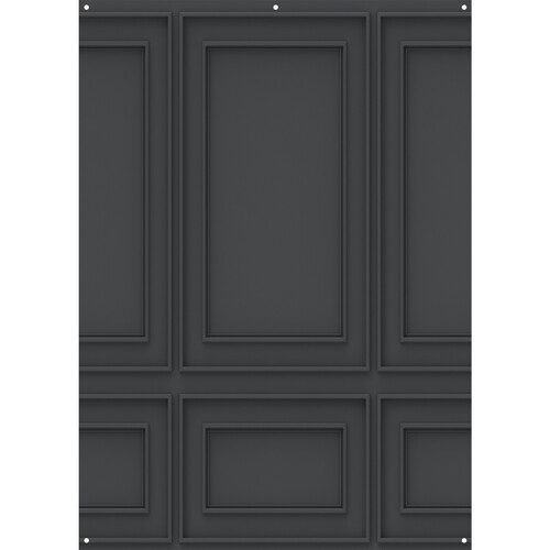 Westcott X-Drop Canvas Backdrop (Dark Wall Molding, 5 x 7')