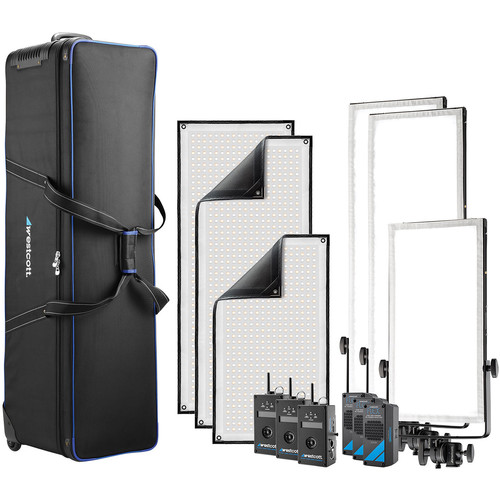 Westcott Peter Hurley Flex Cine Bi-Color Wireless DMX 3-Light Kit