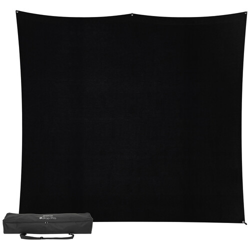 Westcott X-Drop Pro Fabric Backdrop Kit (Rich Black, 8 x 8')