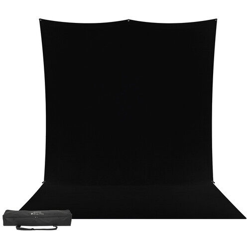 Westcott X-Drop Pro Fabric Backdrop Sweep Kit (Rich Black, 8 x 13')