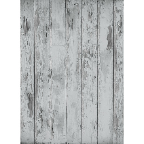 Westcott Distressed Wood Art Canvas Backdrop with Grommets (5 x 7', Rich Gray)