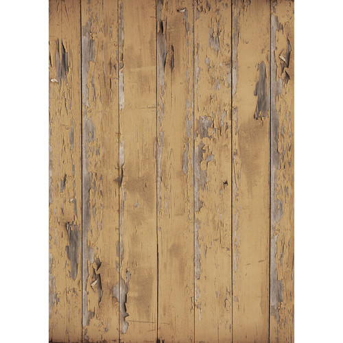 Westcott Distressed Wood Art Canvas Backdrop with Grommets (5 x 7', Vintage Brown)