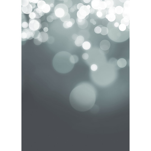 Westcott X-Drop Canvas Backdrop with Grommets (Gray Gradient Bokeh, 5 x 7')