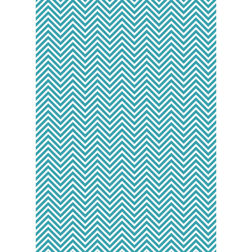 Westcott Classic Chevron Art Canvas Backdrop with Grommets (5 x 7', Bold Turquoise)