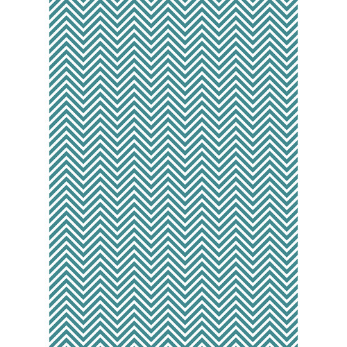 Westcott Classic Chevron Art Canvas Backdrop with Grommets (5 x 7', Rich Turquoise)