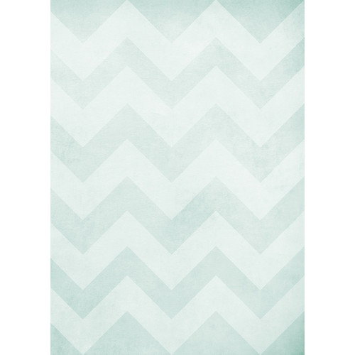 Westcott Washed Chevron Art Canvas Backdrop with Grommets (5 x 7', Light Turquoise)