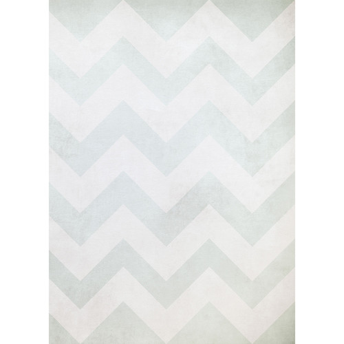 Westcott Washed Chevron Art Canvas Backdrop with Grommets (5 x 7', Light Navy)