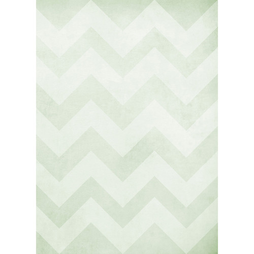 Westcott Washed Chevron Art Canvas Backdrop with Grommets (5 x 7', Light Green)