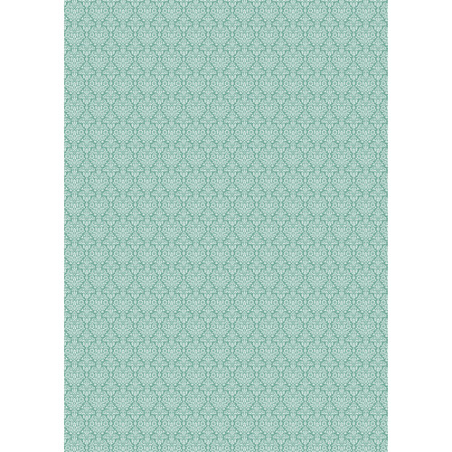 Westcott Classic Damask Art Canvas Backdrop with Grommet Attachment (5 x 7', Turquoise)
