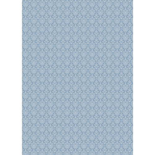 Westcott Classic Damask Art Canvas Backdrop with Grommet Attachment (5 x 7', Blue)