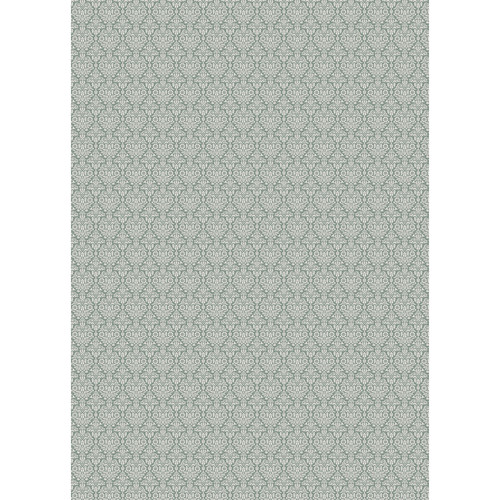 Westcott Classic Damask Art Canvas Backdrop with Grommet Attachment (5 x 7', Green)