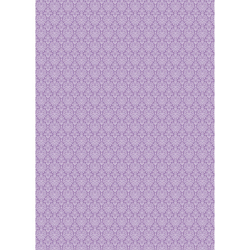 Westcott Classic Damask Art Canvas Backdrop with Grommet Attachment (5 x 7', Purple)