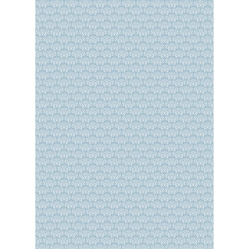 Westcott Elegant Damask Art Canvas Backdrop with Grommets (5 x 7', Blue)