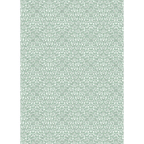 Westcott Elegant Damask Art Canvas Backdrop with Grommets (5 x 7', Green)