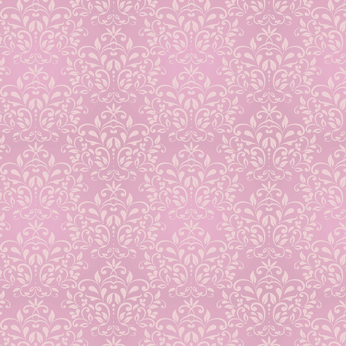Westcott Leafy Damask Matte Vinyl Backdrop with Hook-and-Loop Attachment (3.5 x 3.5', Pink)