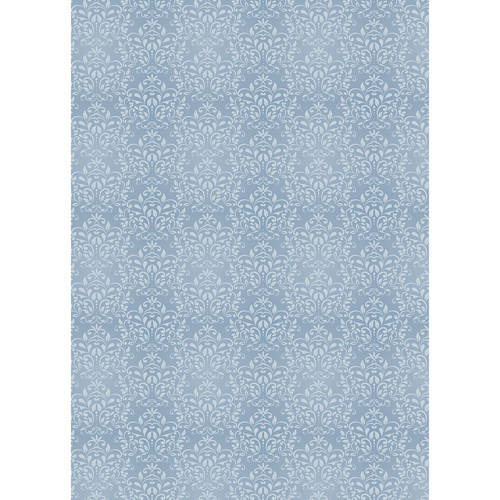 Westcott Leafy Damask 5 x 7' Art Canvas Backdrop with Grommets (Blue)