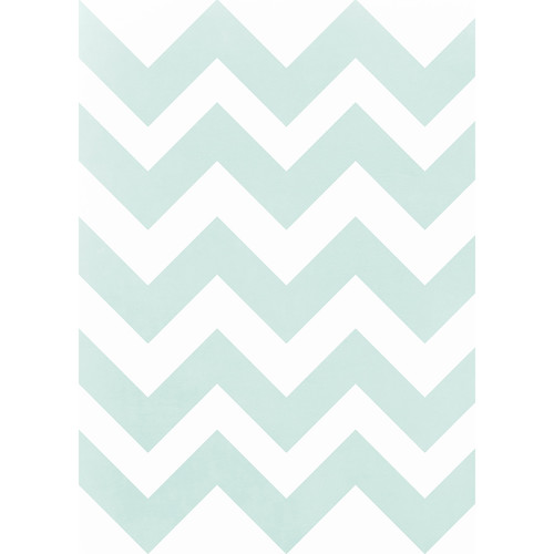 Westcott Pastel Chevron Art Canvas Backdrop with Grommets (5 x 7', Turquoise)