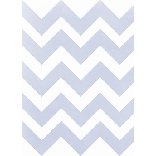 Westcott Pastel Chevron Art Canvas Backdrop with Grommets (5 x 7', Blue)