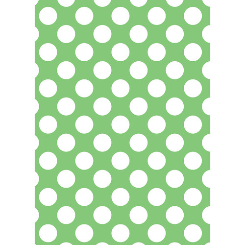 Westcott Large Dots Art Canvas Backdrop with Grommets (5 x 7', Green)