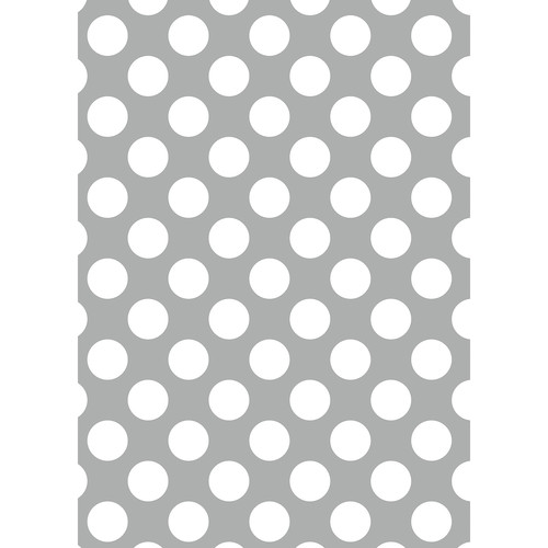Westcott Large Dots Art Canvas Backdrop with Grommets (5 x 7', Gray)