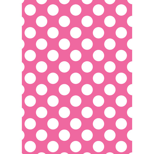 Westcott Large Dots Art Canvas Backdrop with Grommets (5 x 7', Pink)
