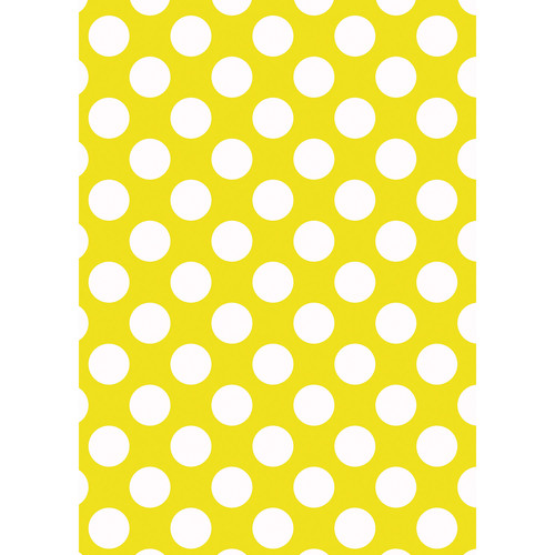 Westcott Large Dots Art Canvas Backdrop with Grommets (5 x 7', Yellow)
