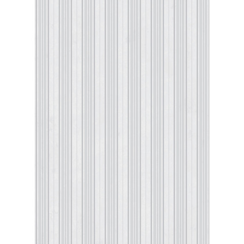 Westcott Striped Wallpaper Art Canvas Backdrop with Grommets (5 x 7', White)
