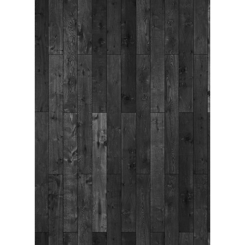 Westcott Western Wood Art Canvas Backdrop with Grommets (5 x 7', Rich Gray)