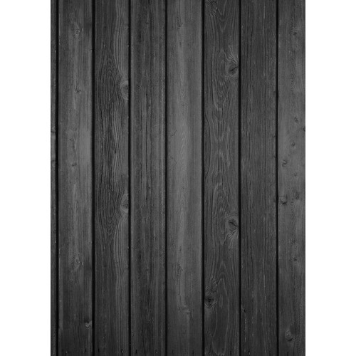 Westcott Vertical Wood Art Canvas Backdrop with Grommets (5 x 7', Rich Gray)