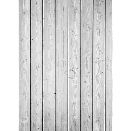Westcott Narrow Planks Art Canvas Backdrop with Grommets (5 x 7', Light White)