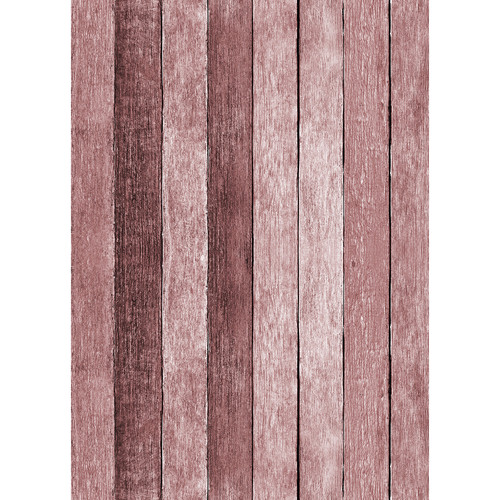 Westcott Rustic Wood Art Canvas Backdrop with Grommets (5 x 7', Red)