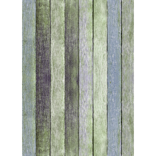 Westcott Rustic Wood Art Canvas Backdrop with Grommets (5 x 7', Vintage Green)