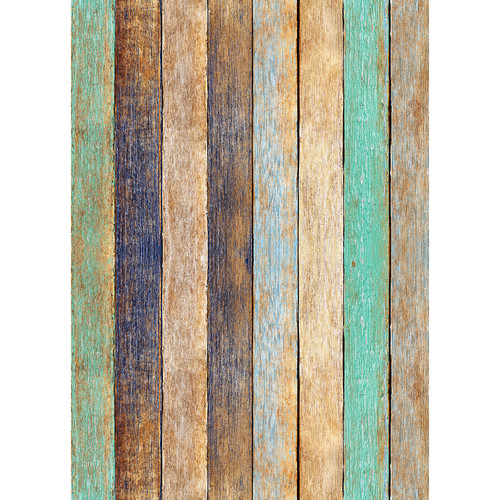 Westcott Rustic Wood Art Canvas Backdrop with Grommets (5 x 7', Bold Peach)