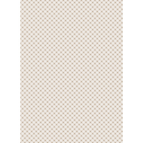 Westcott Hearts Art Canvas Backdrop with Grommets (5 x 7', Brown and White Pattern, Tan Background)
