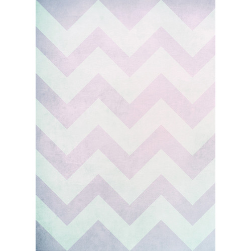 Westcott Washed Chevron Art Canvas Backdrop with Grommets (5 x 7', Vintage Pink)