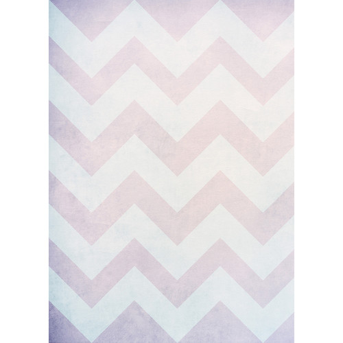 Westcott Washed Chevron Art Canvas Backdrop with Grommets (5 x 7', Vintage Red)
