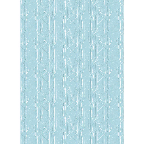 Westcott Winter Trees Art Canvas Backdrop with Grommets (5 x 7', Blue)
