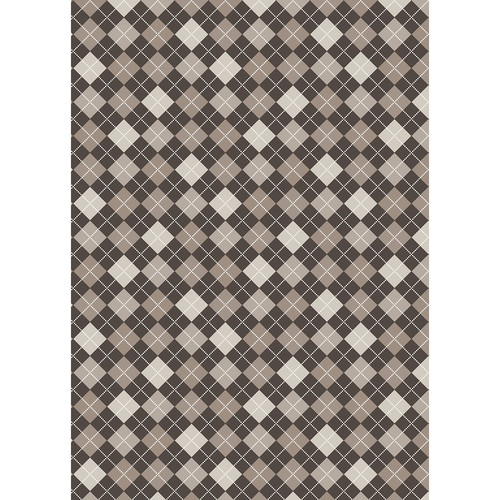Westcott Diamond Plaid Art Canvas Backdrop with Grommets (5 x 7', Mocha)