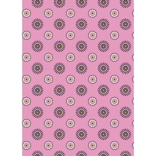 Westcott Ditsy Daisy Art Canvas Backdrop with Grommets (5 x 7', Pink)