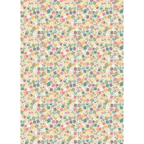 Westcott Spring Flowers Art Canvas Backdrop with Grommets (5 x 7', Multi-Color)