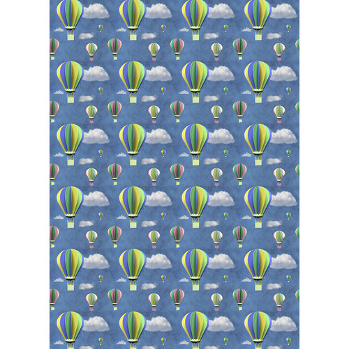 Westcott Hot Air Balloons Art Canvas Backdrop with Grommets (5 x 7', Multi-Color)